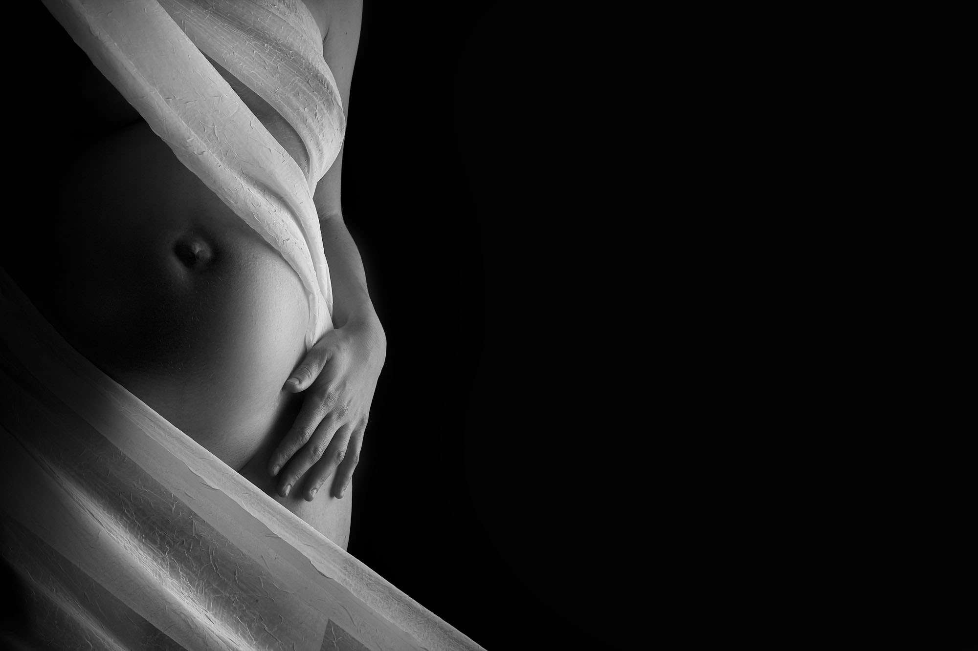 Zwangerschapsfotografie Bedekt Naakt