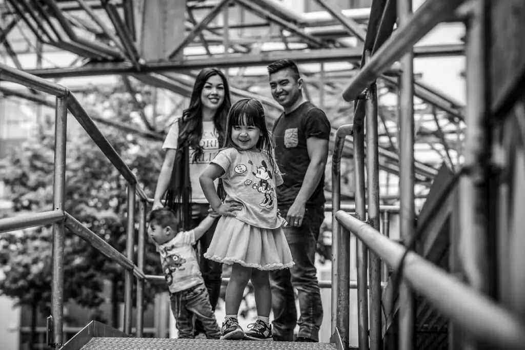 Familieshoot met een industrieel tintje